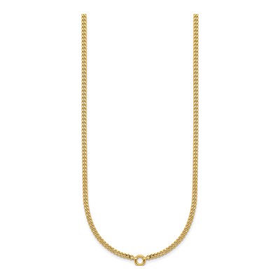 14K Yellow Gold Bezel Curb Mount Necklace – view 3