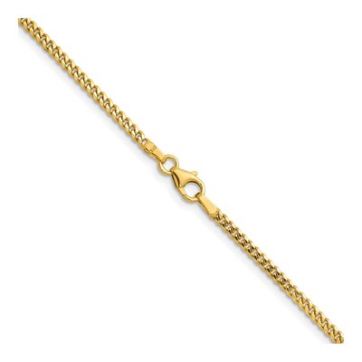 14K Yellow Gold 2.4mm Curb Chain – view 4