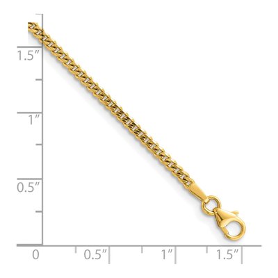 14K Yellow Gold 2.4mm Curb Chain – view 7