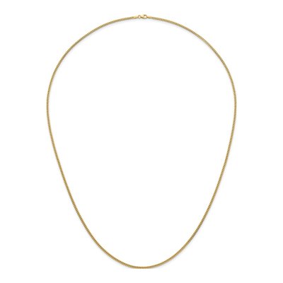 14K Yellow Gold 2.4mm Curb Chain – view 6
