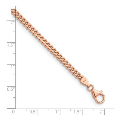 14K Rose Gold 3.4mm Curb Chain – view 5