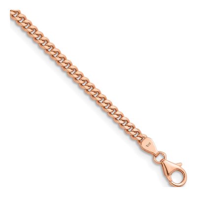14K Rose Gold 3.4mm Curb Chain
