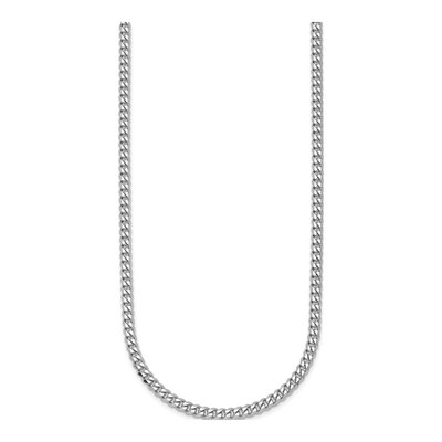 14K White Gold 3.4mm Curb Chain – view 3