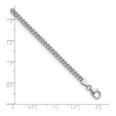 14K White Gold 3.4mm Curb Chain – view 5