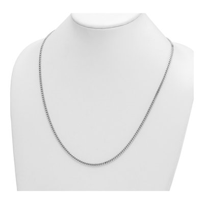 14K White Gold 3.4mm Curb Chain – view 5