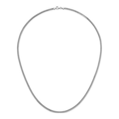 14K White Gold 3.4mm Curb Chain – view 6