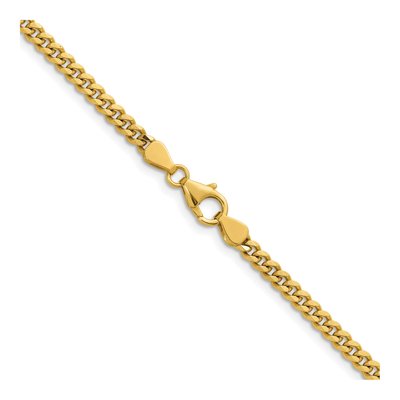 14K Yellow Gold 3.4mm Curb Chain – view 5