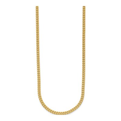 14K Yellow Gold 3.4mm Curb Chain – view 2