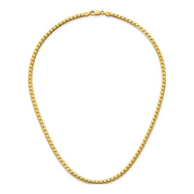 14K Yellow Gold 3.7mm Fancy Link Chain – view 6