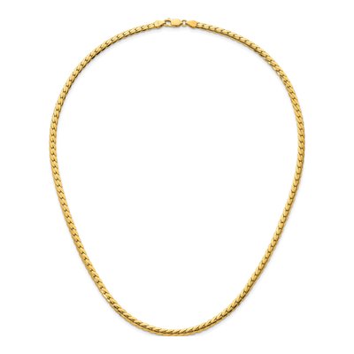 14K Yellow Gold 3.7mm Fancy Link Chain – view 6