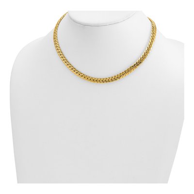 14K Yellow Gold 7mm Fancy Link Chain – view 4