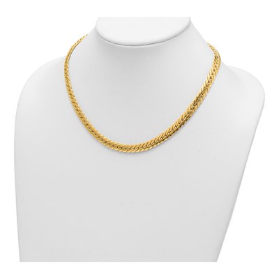 14K Yellow Gold 7mm Fancy Link Chain – view 4