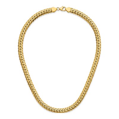 14K Yellow Gold 7mm Fancy Link Chain – view 5