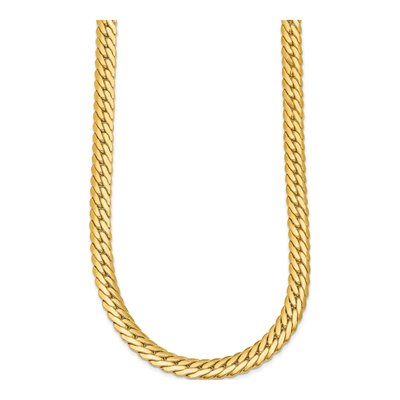 14K Yellow Gold 7mm Fancy Link Chain – view 3