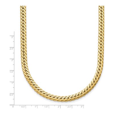 14K Yellow Gold 7mm Fancy Link Chain – view 4