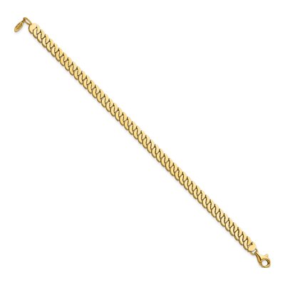 14K Yellow Gold 6mm S-Link Fancy Link Chain Bracelet – view 3