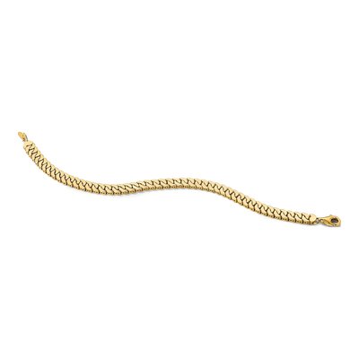 14K Yellow Gold 6mm S-Link Fancy Link Chain Bracelet – view 7