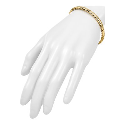 14K Yellow Gold 5.25mm Fancy Link Chain Bracelet – view 6