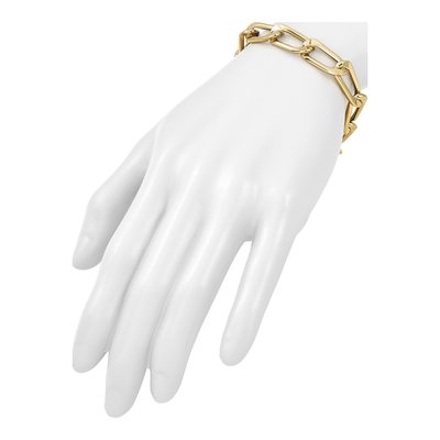 14K Yellow Gold 10.25mm Hollow Curb Chain Bracelet – view 7