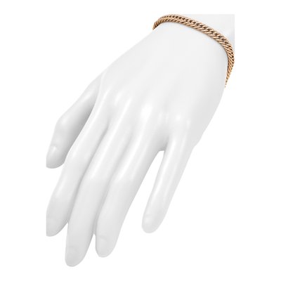 14K Rose Gold 5.5mm Fancy Link Chain Bracelet – view 7