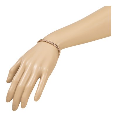 14K Rose Gold 5.5mm Fancy Link Chain Bracelet – view 8