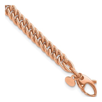 14K Rose Gold 5.5mm Fancy Link Chain Bracelet