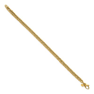 14K Yellow Gold 5.5mm Fancy Link Chain Bracelet – view 3