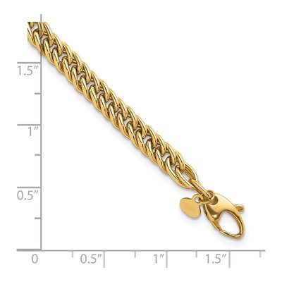 14K Yellow Gold 5.5mm Fancy Link Chain Bracelet – view 4
