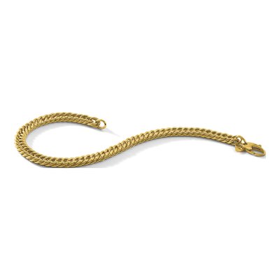 14K Yellow Gold 5.5mm Fancy Link Chain Bracelet – view 8