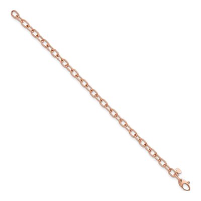 14K Rose Gold 5.25mm Cable Chain Bracelet – view 3