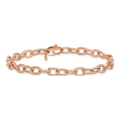 14K Rose Gold 5.25mm Cable Chain Bracelet – view 5