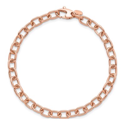 14K Rose Gold 5.25mm Cable Chain Bracelet – view 6