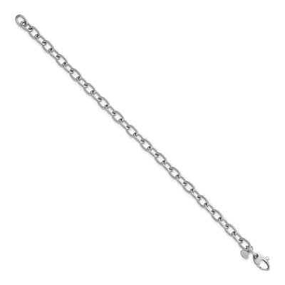 14K White Gold 5.25mm Cable Chain Bracelet – view 3