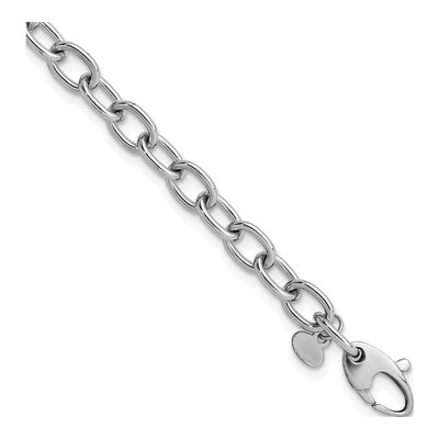 14K White Gold 5.25mm Cable Chain Bracelet