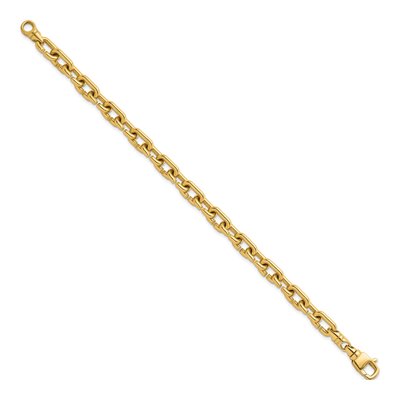 14K Yellow Gold 7.4mm Cable Chain Bracelet – view 3