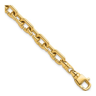 14K Yellow Gold 7.4mm Cable Chain Bracelet