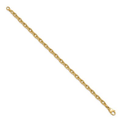 14K Yellow Gold 4.8mm Cable Chain Bracelet – view 3