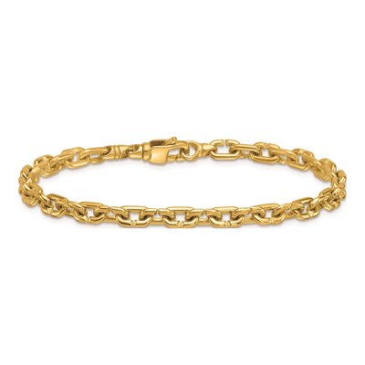 14K Yellow Gold 4.8mm Cable Chain Bracelet – view 5