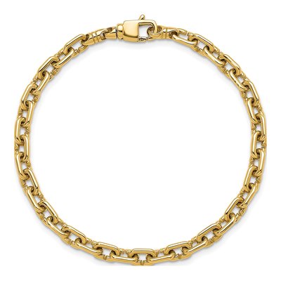 14K Yellow Gold 4.8mm Cable Chain Bracelet – view 6