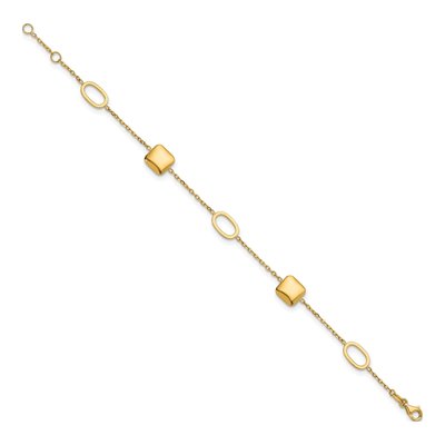 14K Yellow Gold Station Bracelet – view 3