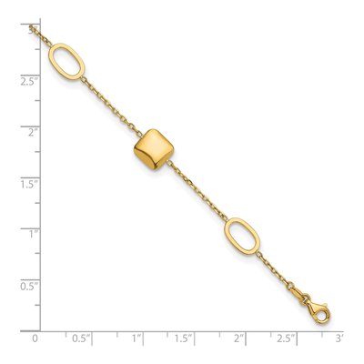 14K Yellow Gold Station Bracelet – view 4