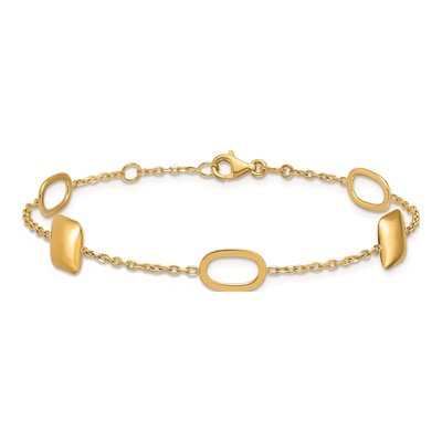 14K Yellow Gold Station Bracelet – view 5