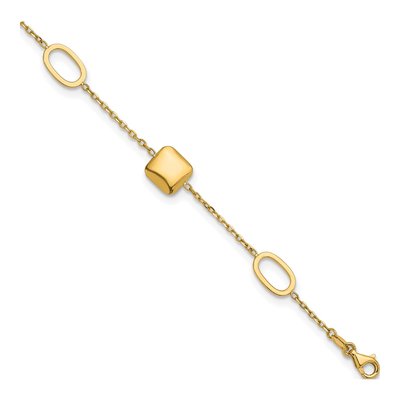 14K Yellow Gold Station Bracelet