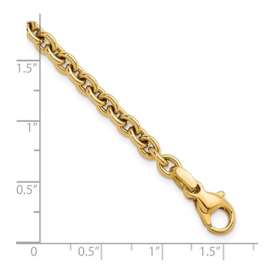 14K Yellow Gold 4.75mm Cable Chain Bracelet – view 4