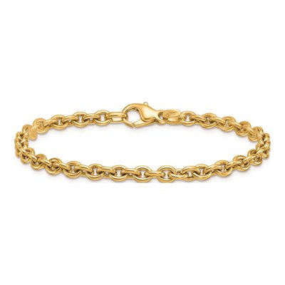 14K Yellow Gold 4.75mm Cable Chain Bracelet – view 5