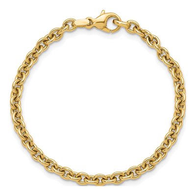 14K Yellow Gold 4.75mm Cable Chain Bracelet – view 6