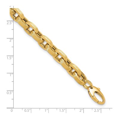 14K Yellow Gold 7.75mm Oval Cable Chain Bracelet – view 4