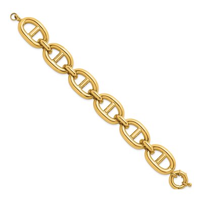 14K Yellow Gold 20.25mm Anchor Chain Bracelet – view 3