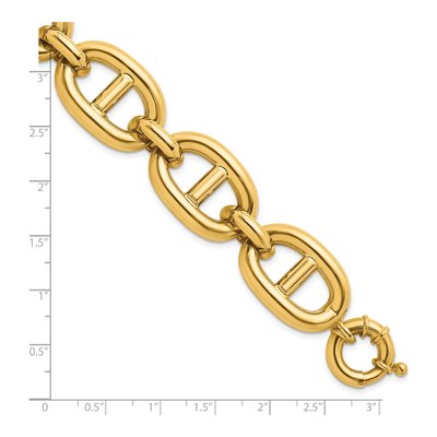 14K Yellow Gold 20.25mm Anchor Chain Bracelet – view 4