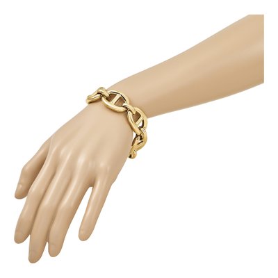 14K Yellow Gold 20.25mm Anchor Chain Bracelet – view 8